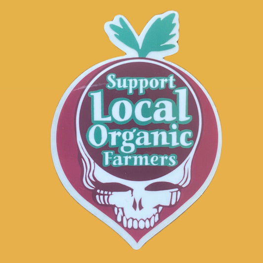 Support Organic Farmers Stealie Sticker